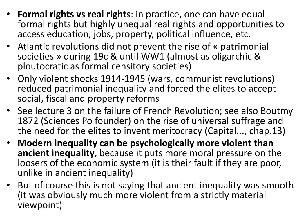 formal rights vs real rights in practice