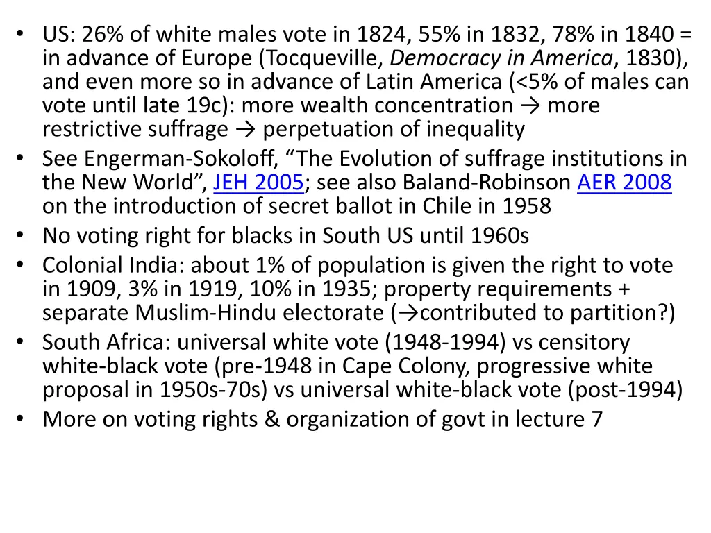 us 26 of white males vote in 1824 55 in 1832