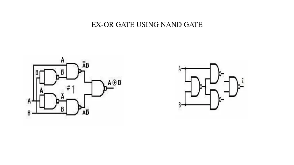 ex or gate using nand gate
