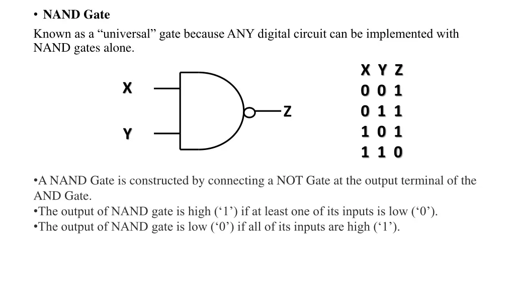 nand gate known as a universal gate because