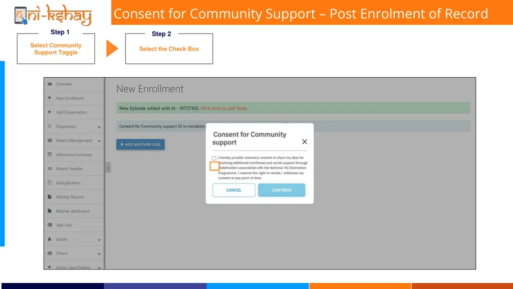 consent for community support post enrolment 1