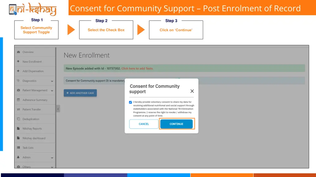 consent for community support post enrolment 2