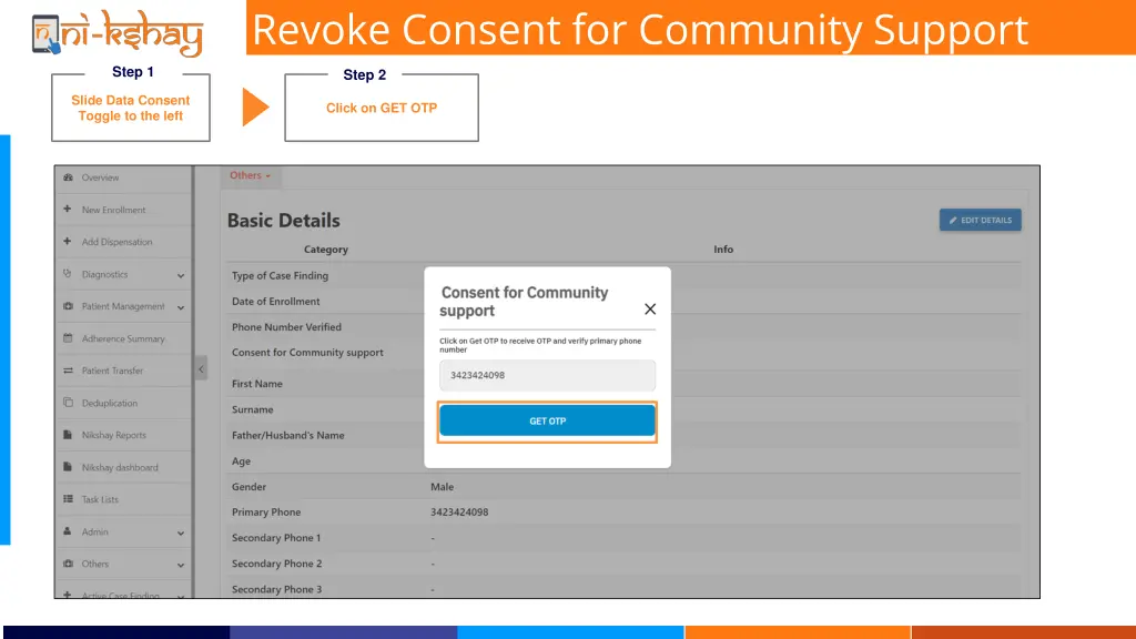 revoke consent for community support 1