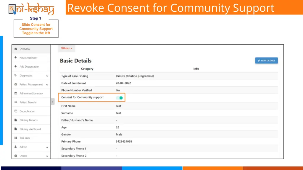 revoke consent for community support