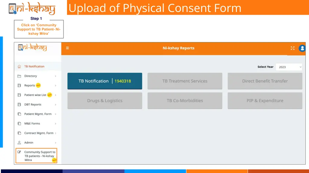 upload of physical consent form