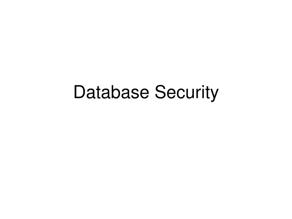 database security