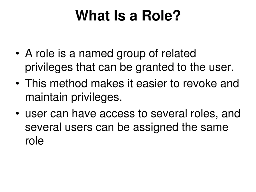 what is a role