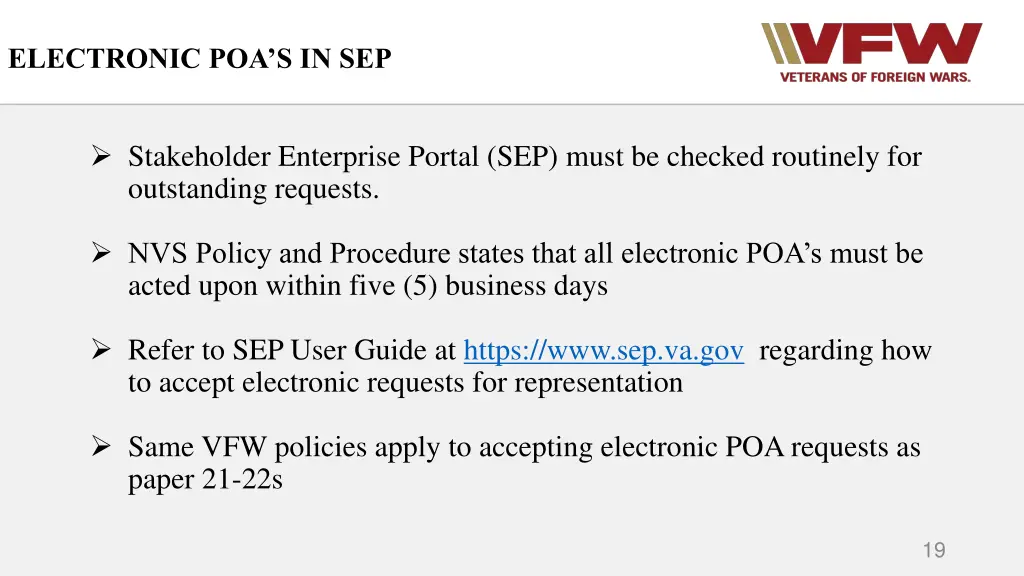 electronic poa s in sep