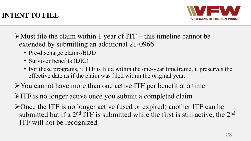 intent to file 1