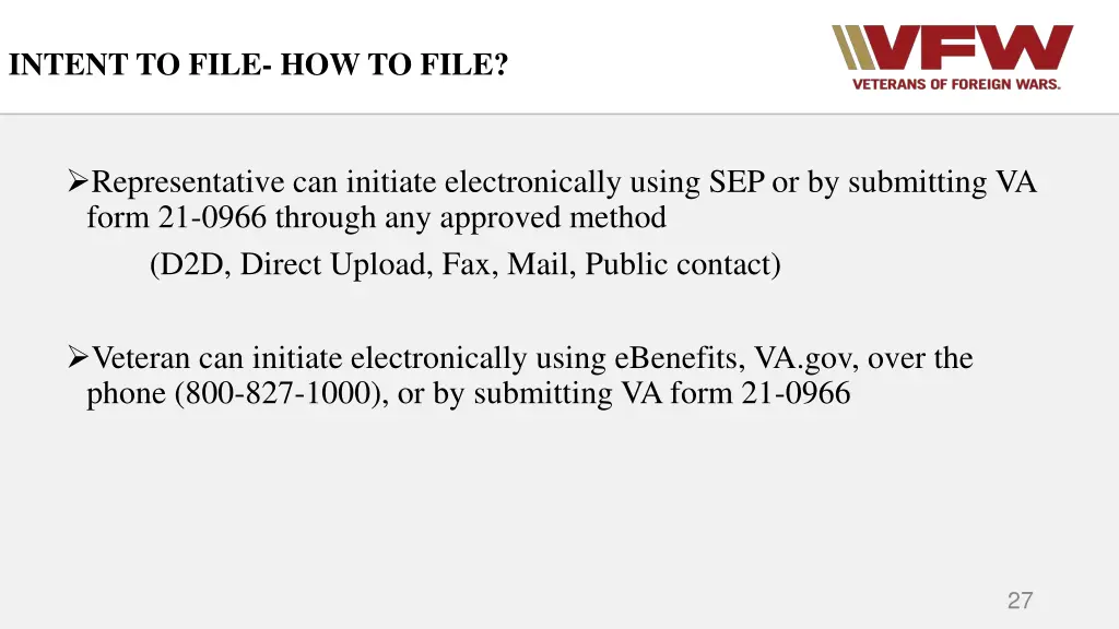 intent to file how to file