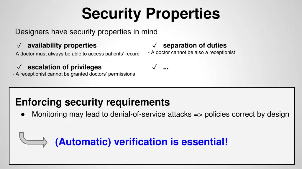 security properties 1