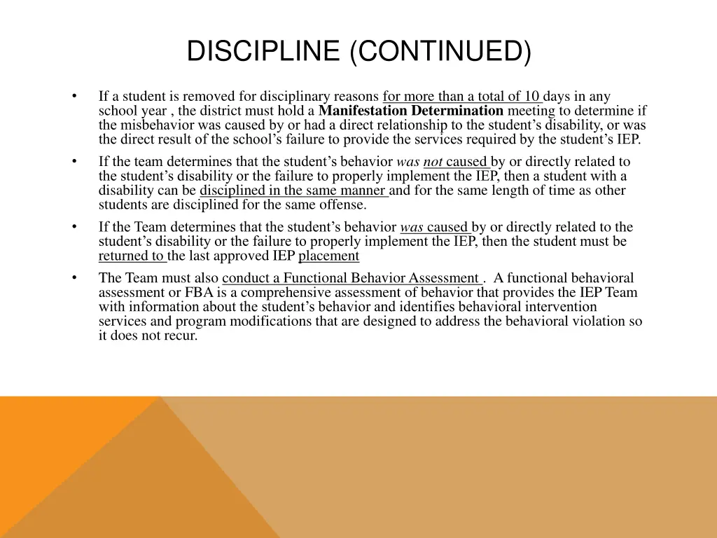 discipline continued