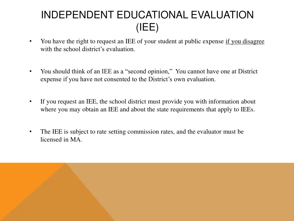 independent educational evaluation iee