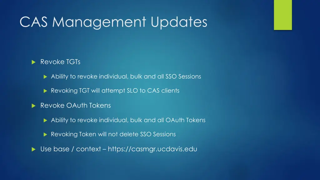 cas management updates