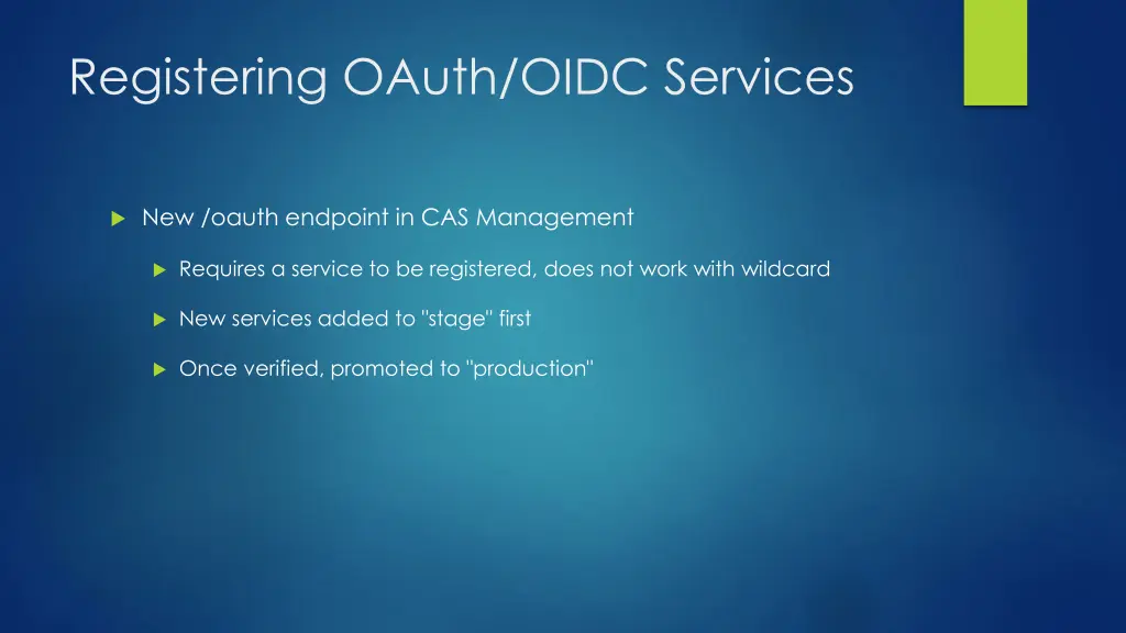 registering oauth oidc services