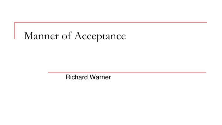 manner of acceptance