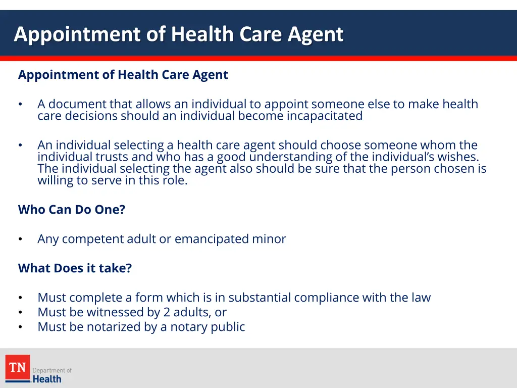 appointment of health care agent 6