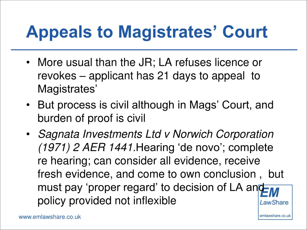 appeals to magistrates court