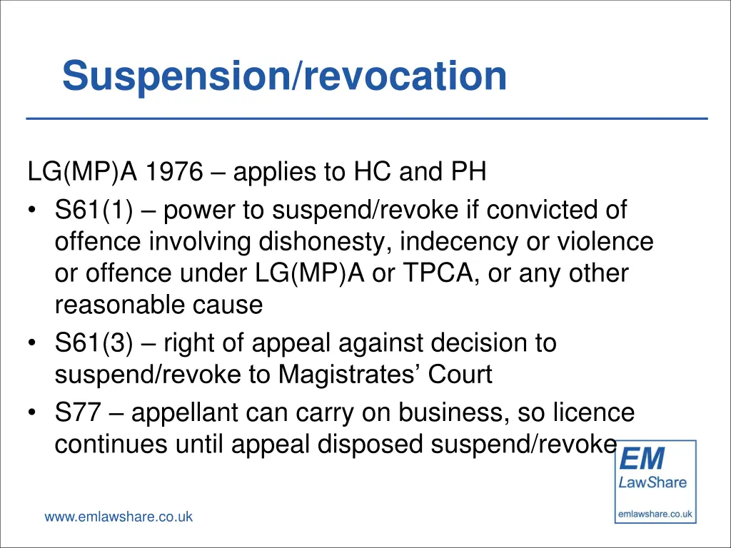 suspension revocation