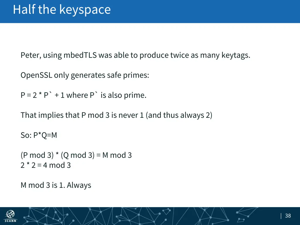 half the keyspace