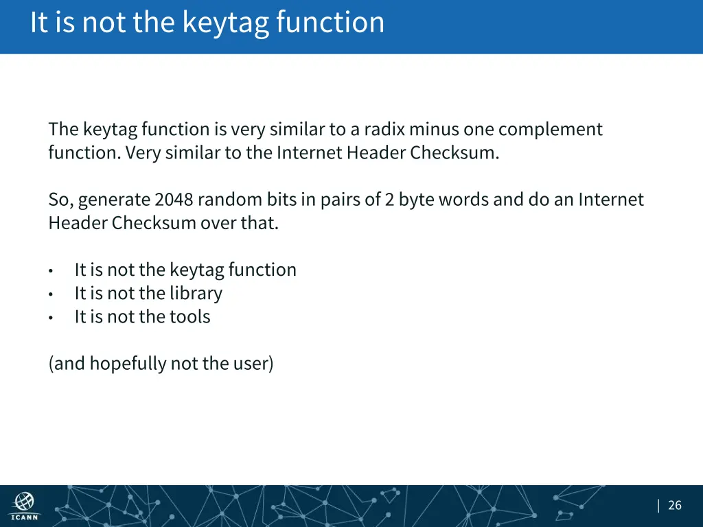 it is not the keytag function 3