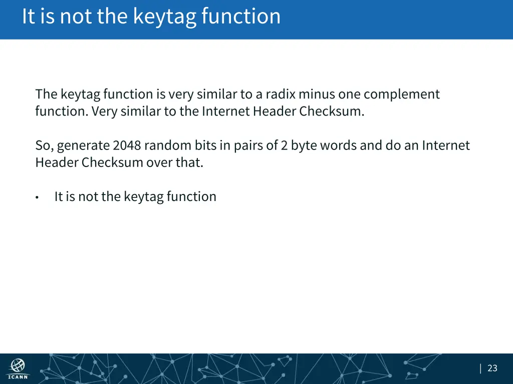 it is not the keytag function