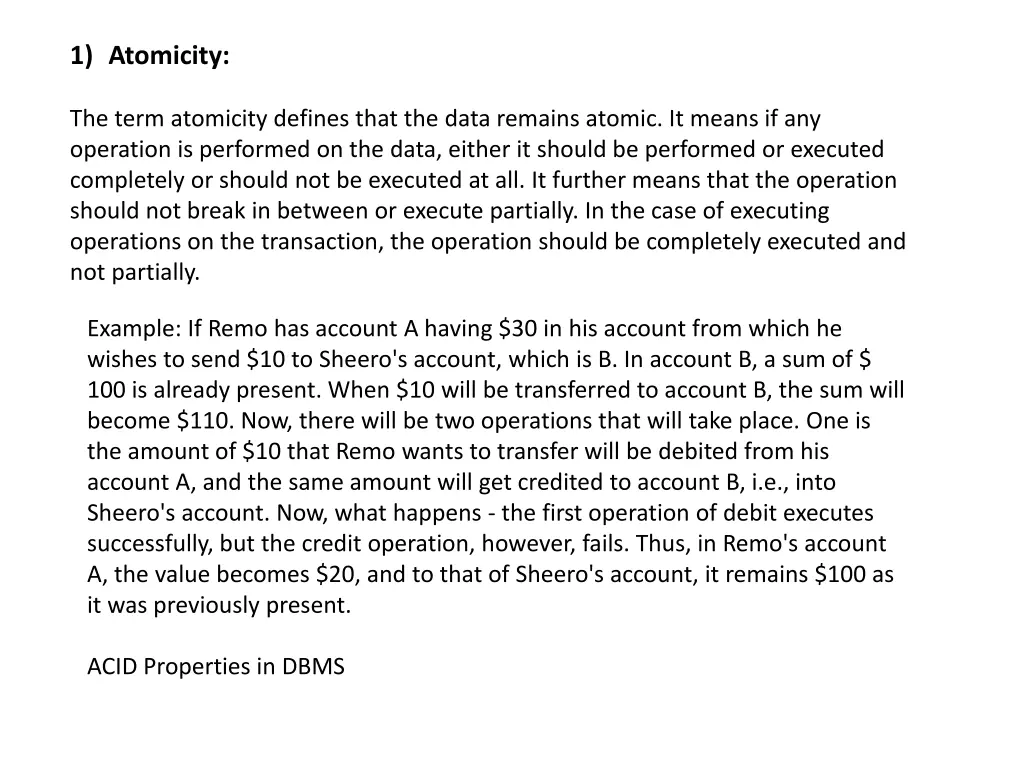 1 atomicity