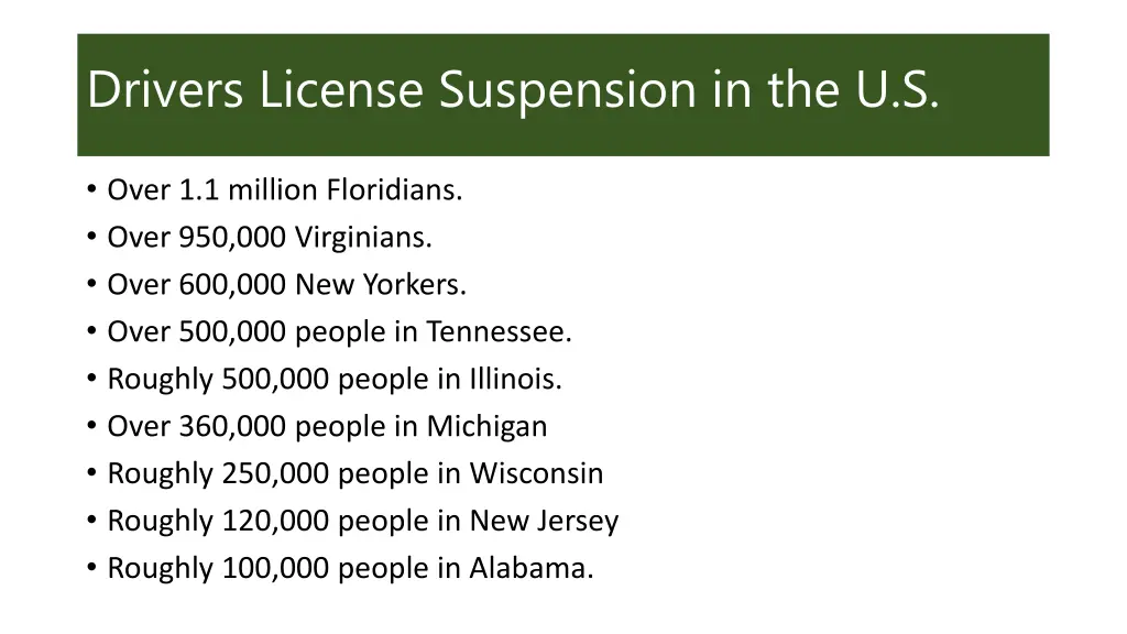 drivers license suspension in the u s 1