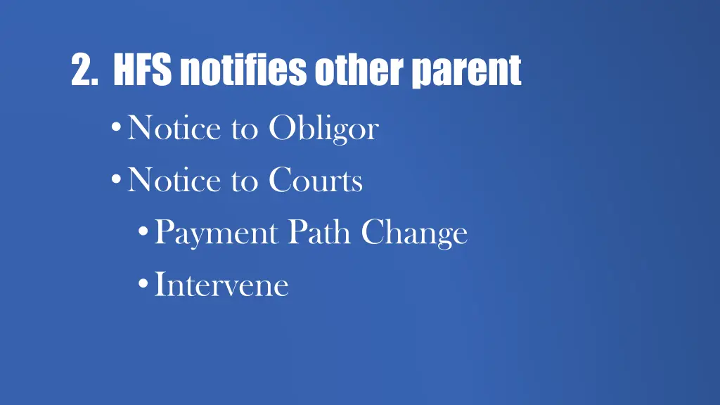 2 hfs notifies other parent notice to obligor