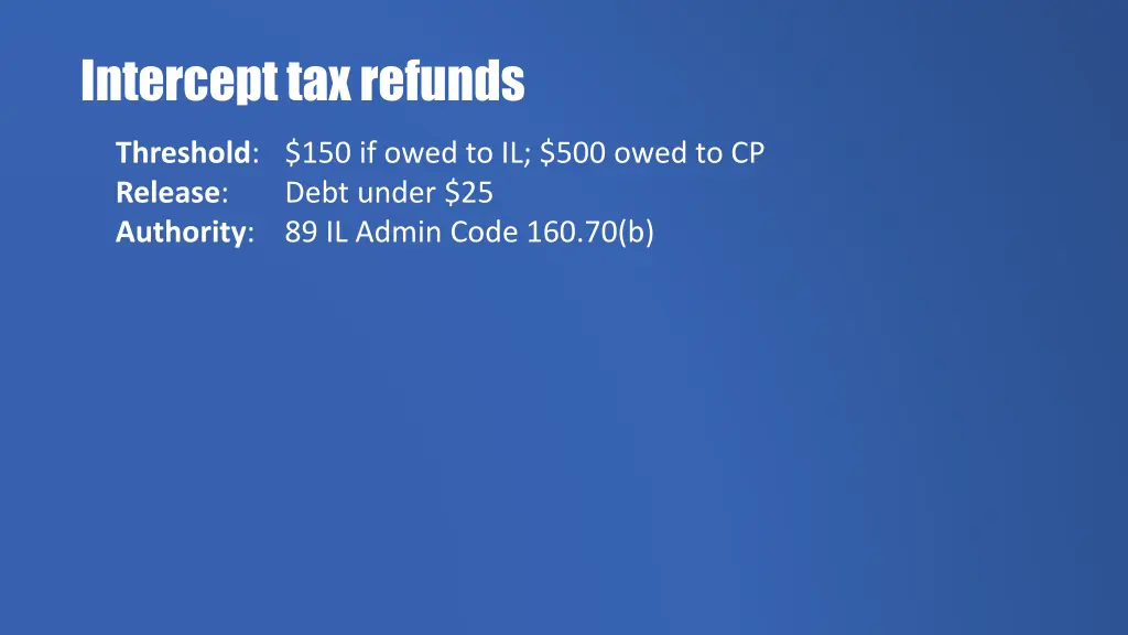 intercept tax refunds