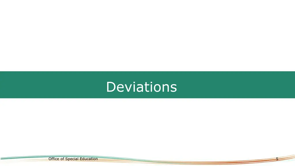 deviations