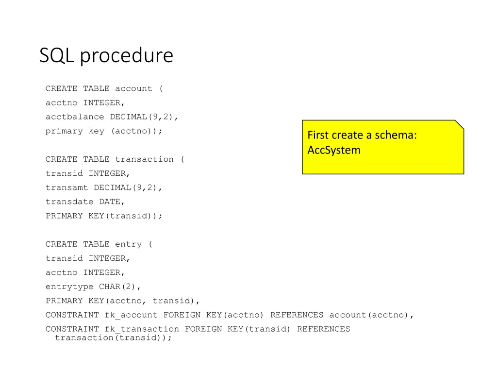 sql procedure 1