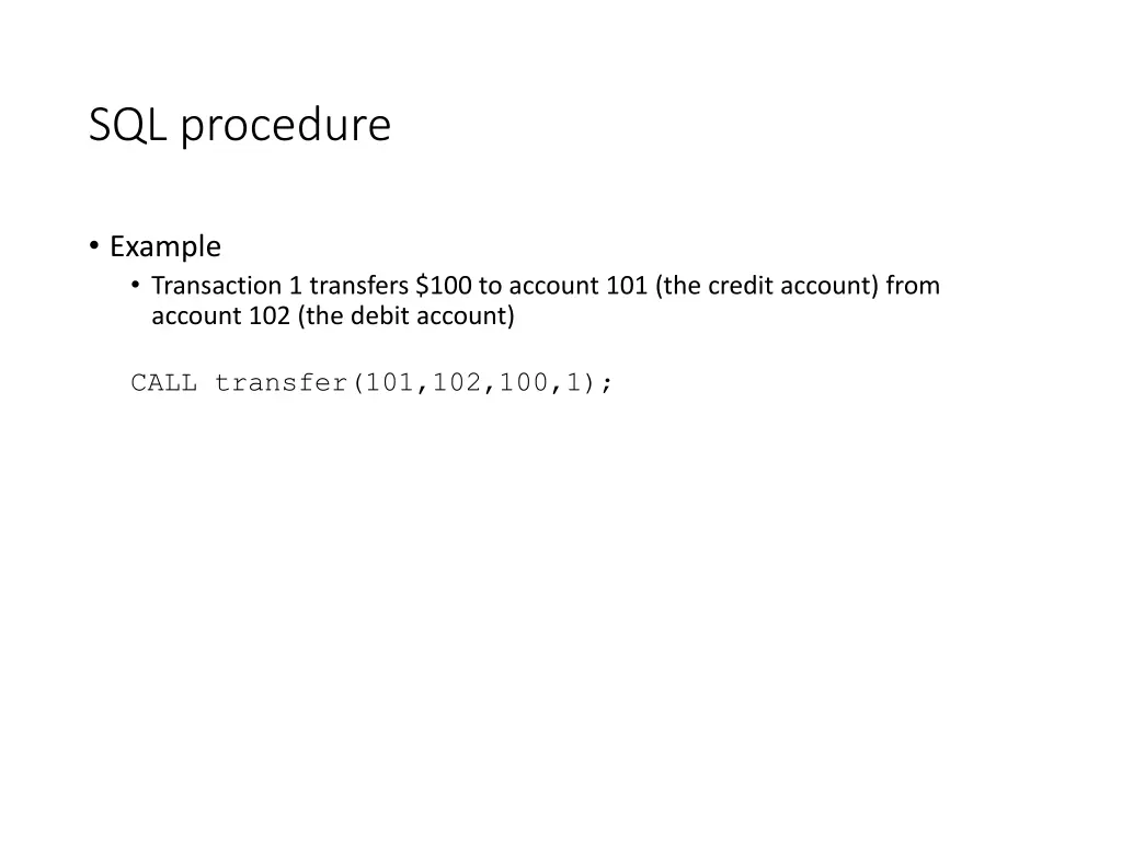 sql procedure 4