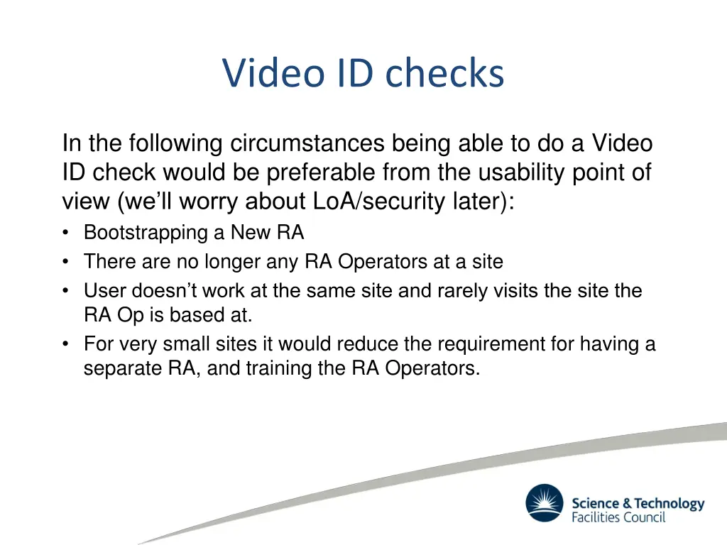 video id checks