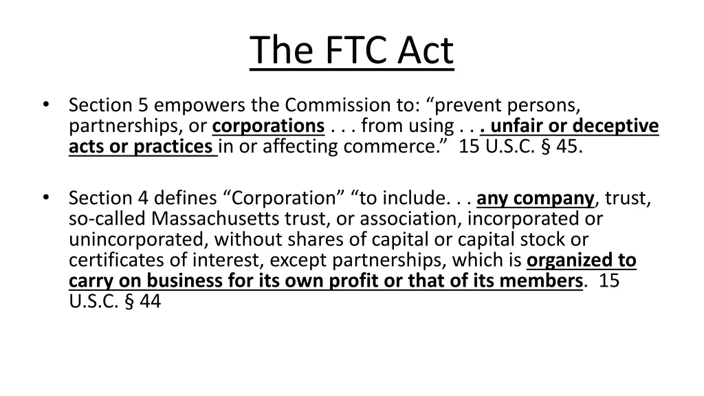 the ftc act