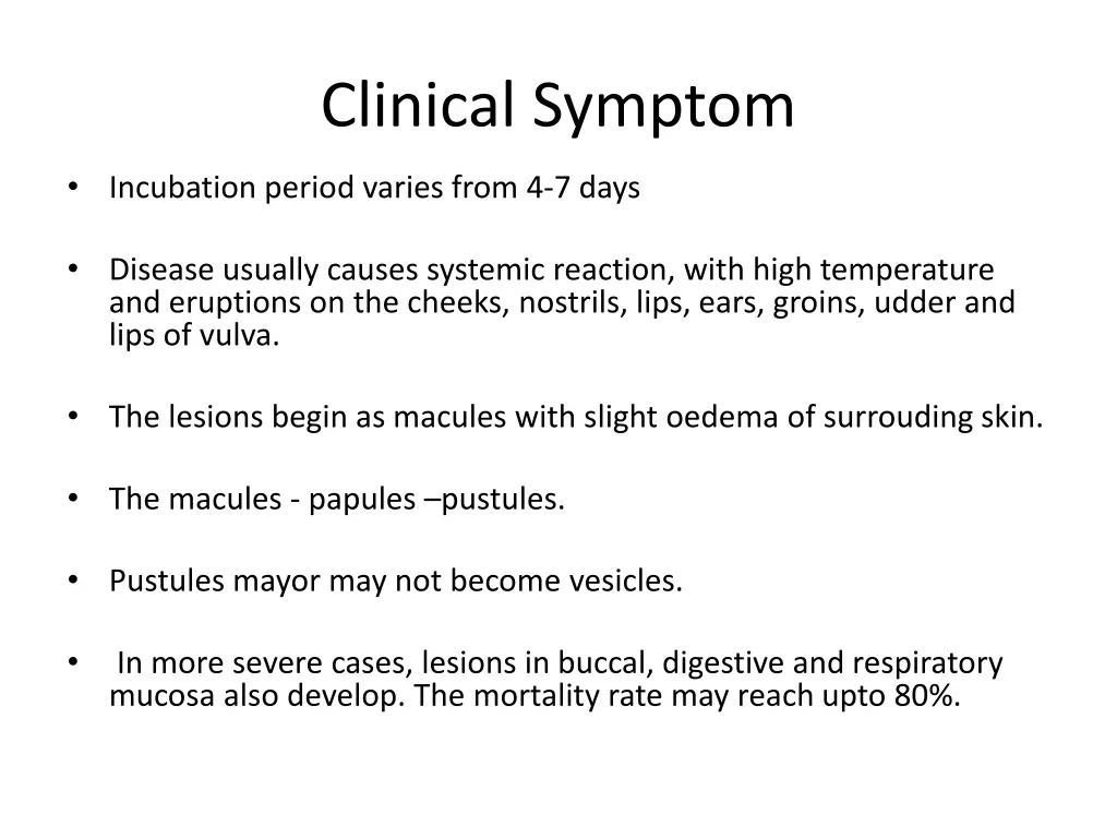 clinical symptom