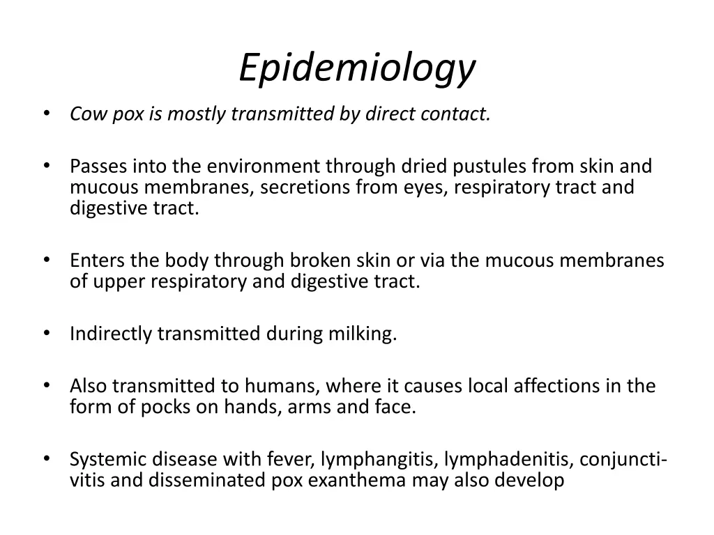 epidemiology