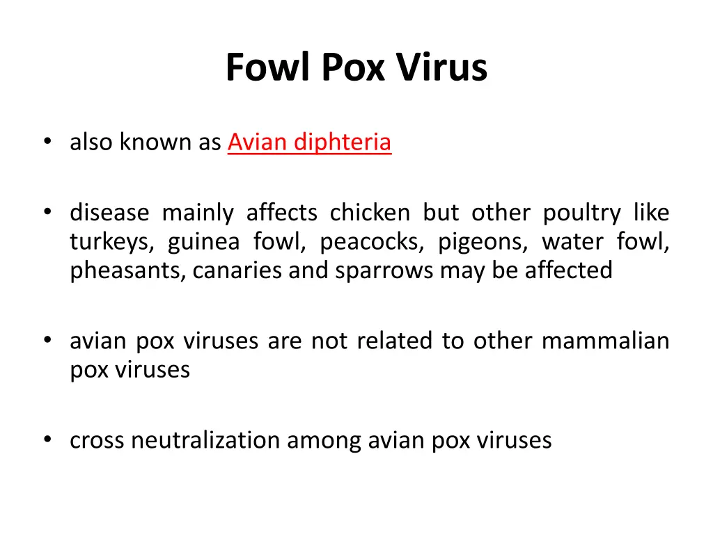 fowl pox virus