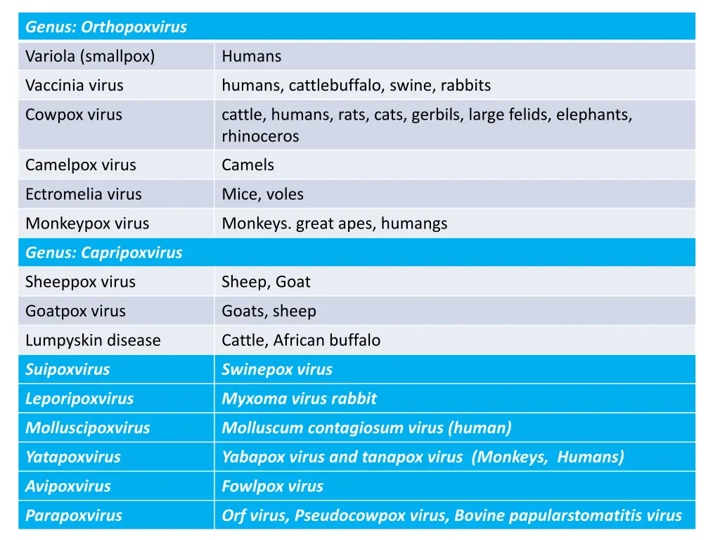 genus orthopoxvirus