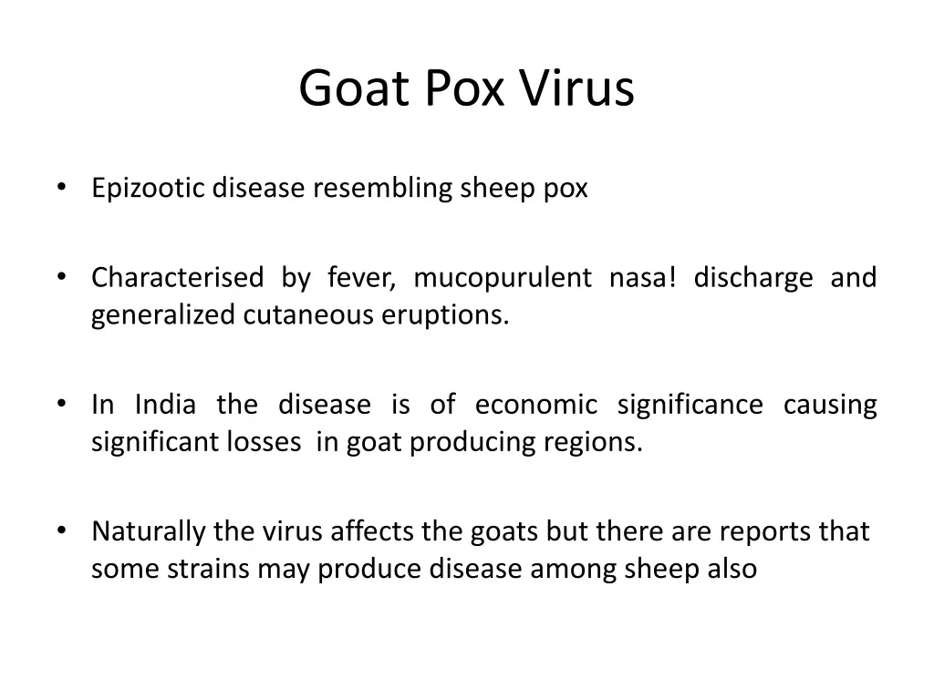 goat pox virus