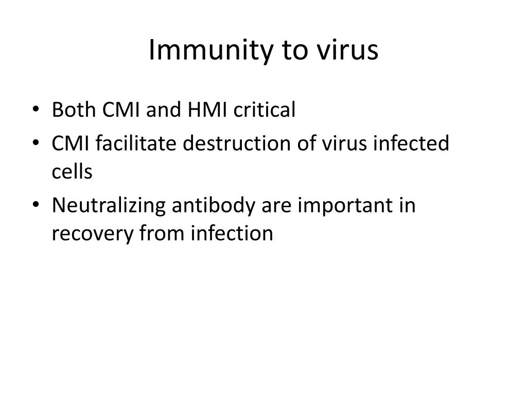 immunity to virus