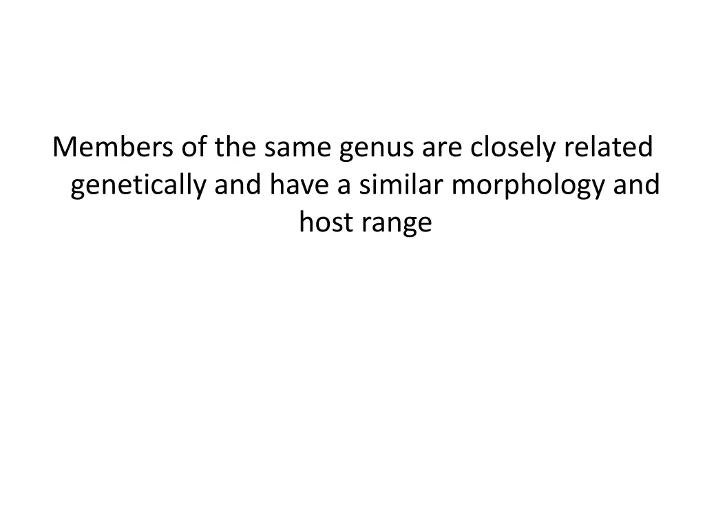 members of the same genus are closely related