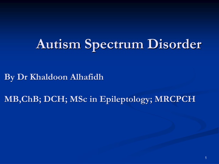 autism spectrum disorder