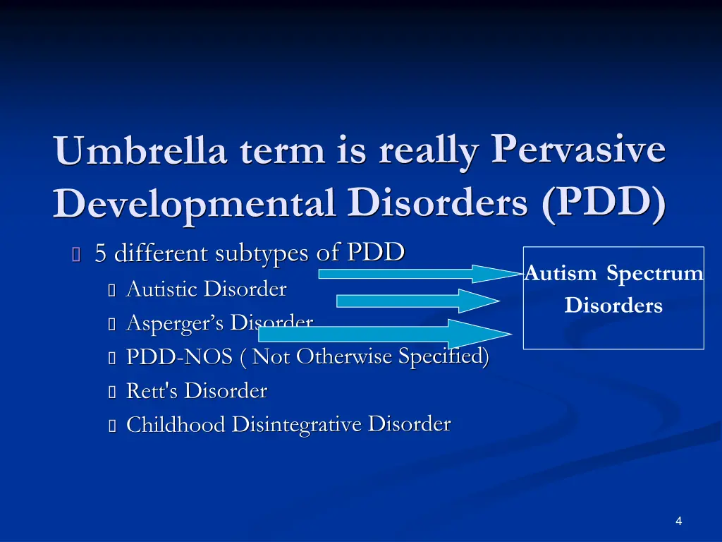 autism spectrum disorders