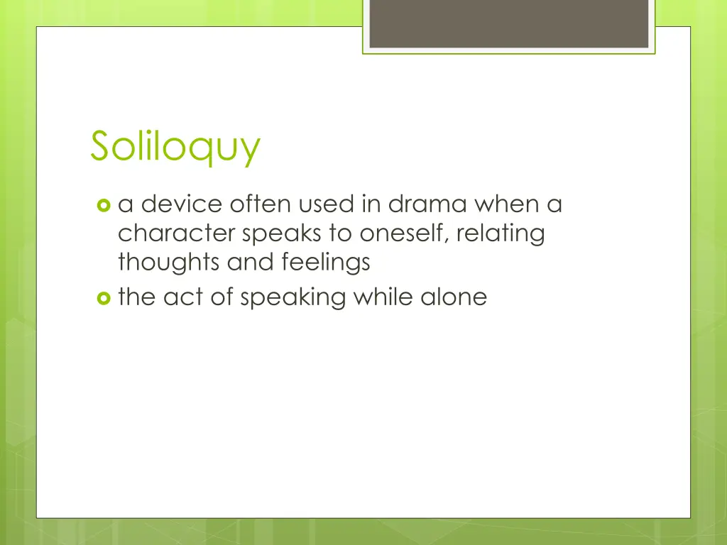 soliloquy