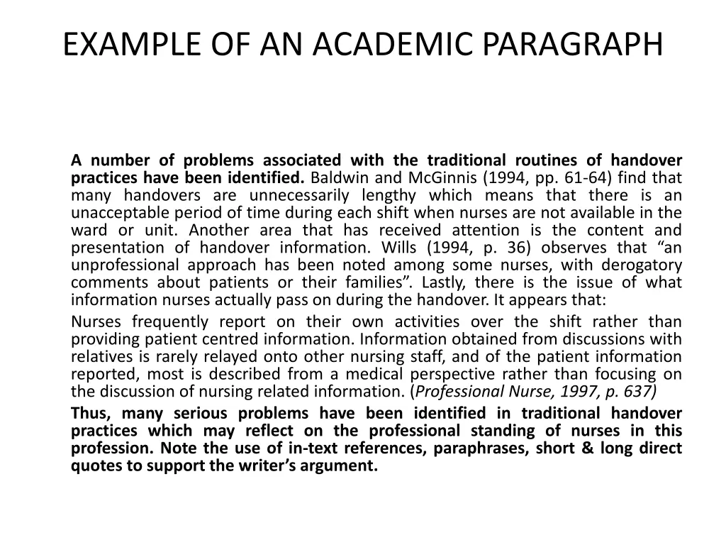 example of an academic paragraph