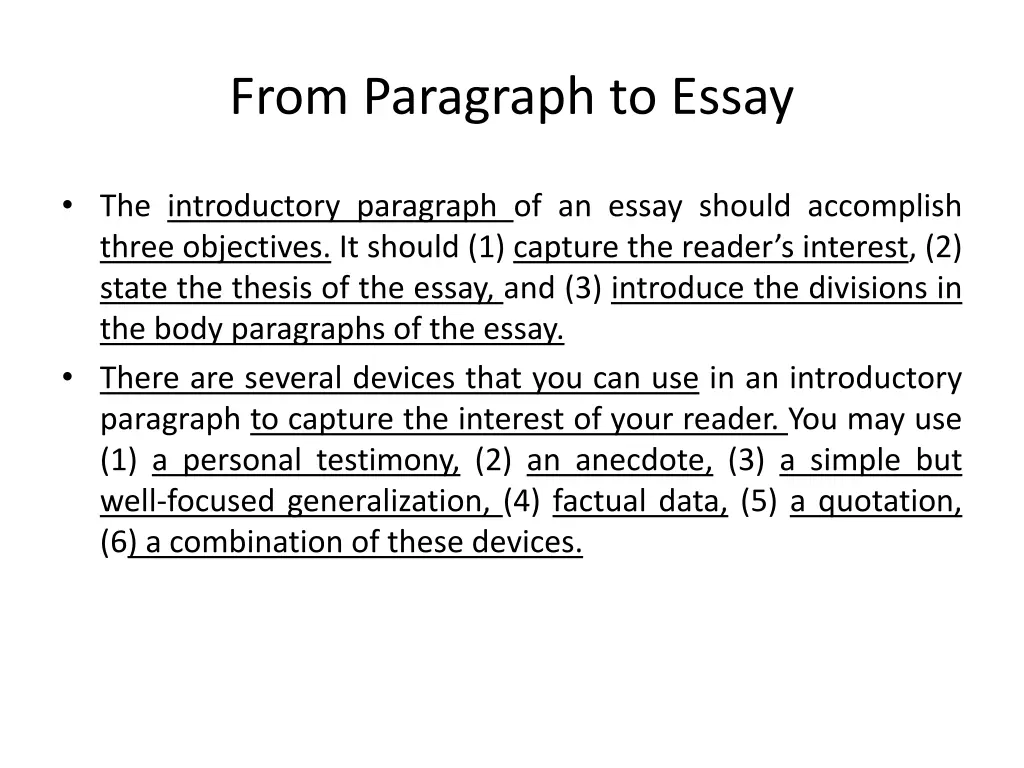 from paragraph to essay 1