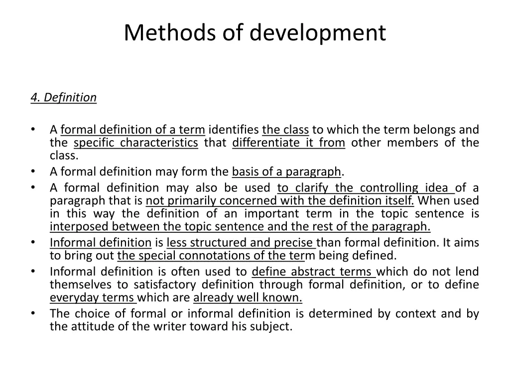 methods of development 3