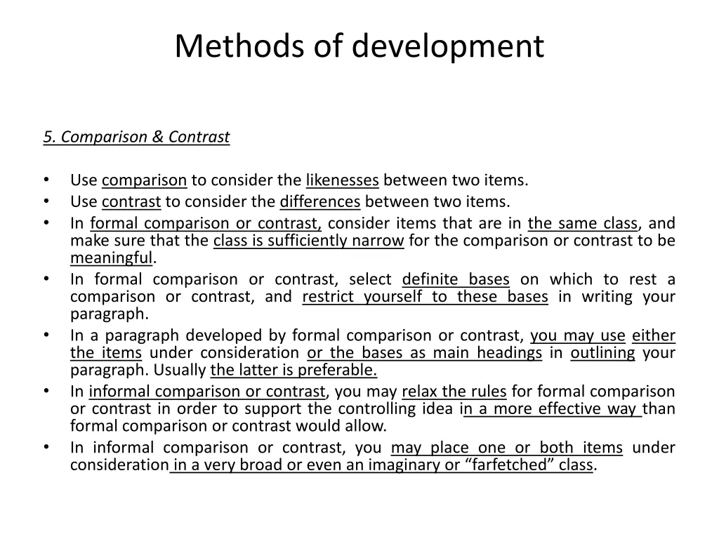 methods of development 4