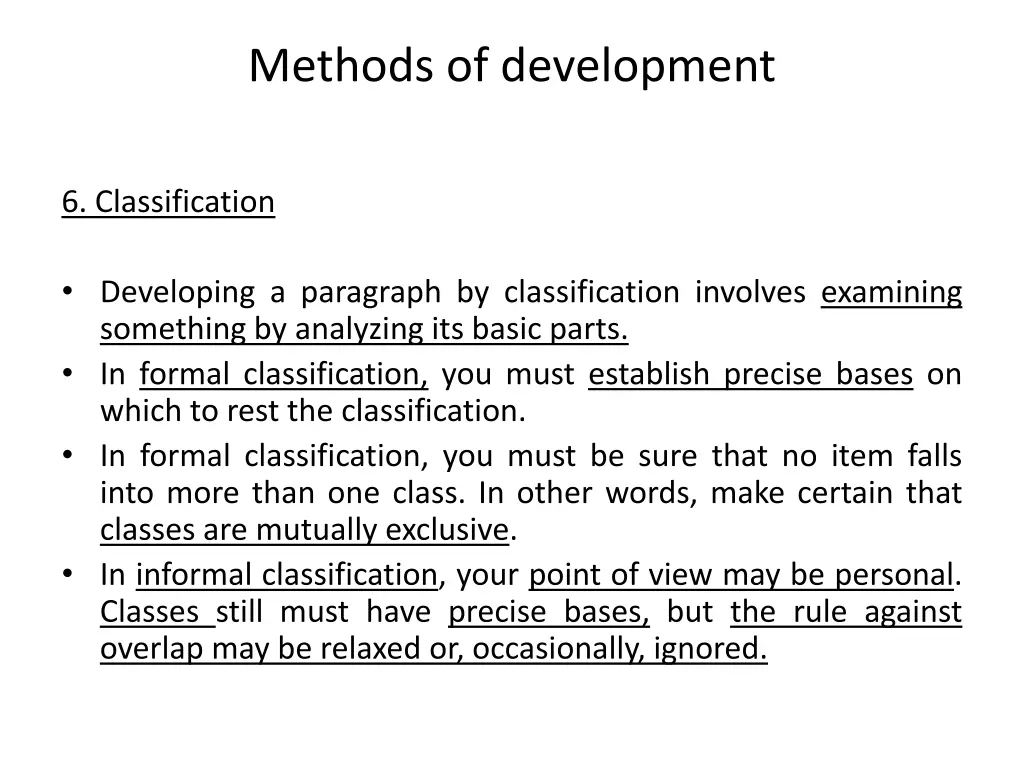 methods of development 5